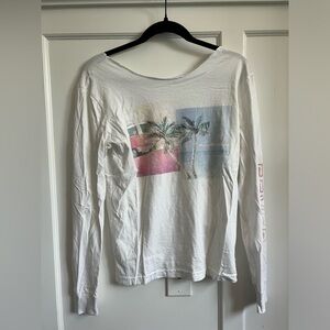 Hollister Tropical Fever Off the Shoulder Long Sleeve